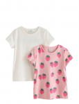 Lindex - 2-Pack Short-Sleeved Tops - L&uuml;hikeste varrukatega - 110