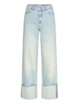 Pieces - Pcsilke Mw Fold Up Denim Jeans - Laiad - 33 x 32