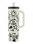 24bottles - Straw Cup 800 Ml - Viva La Vida - Termostopsid - 800 ML