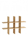 Aida - Raw Teak - Reol 46.5*34.6*10Cm 2 X 46.5*10*0.8 + 3 X 34.6*10*0.8Cm - Korraldajad - ONE SIZE