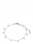 Pilgrim - Maja Crystal Multi Drops Bracelet Silver-Plated - K&auml;eketid - ONE SIZE