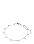 Pilgrim - Maja Crystal Multi Drops Bracelet Silver-Plated - K&auml;eketid - ONE SIZE