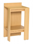 H&uuml;bsch - Merge Bedside Table Natural - Nightstands - 42X37X70CM