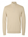 Selected - Slmberg Ls Half Zip Noos - Poolpika lukuga džemprid - XXL