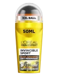 L'Or&eacute;al Paris - L'or&eacute;al Men Expert Invincible Sport 96H Anti-Perspirant Deodorant Roll On For All Skin Types 50Ml - Rull-deodorandid - 50 ml