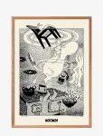 PSTR Studio - Moomin X Pstr Studio - Dreaming - Black & White - 50X70CM