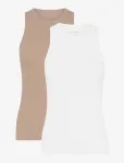 URBAN QUEST - 2-Pack Women Bamboo Tank Top Rib - L&uuml;hikeste varrukatega - XS