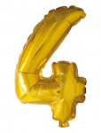 Joker - Foil Balloon Number 4 Gold 86 Cm - Peotarbed - 86 cm