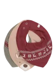 Pippi - Bandana Bib Uni -Aop (3-Pack) - Pudip&otilde;lled - ONE SIZE