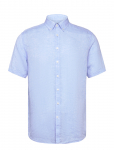 Lindbergh Black - Soft Linen Shirt S/S - Modern Fit - L&uuml;hikeste varrukatega s&auml;rgid - M