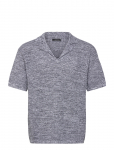 J. Lindeberg - Ethan Open Collar Knit Polo - L&uuml;hikeste varrukatega kootud polos&auml;rgid - S