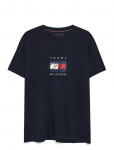 Tommy Hilfiger - Linear Flag Graphic Tee - L&uuml;hikeste varrukatega - S