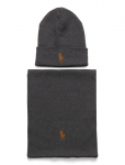 Polo Ralph Lauren - Rib-Knit Cotton Beanie & Scarf Gift Set - Kootud m&uuml;tsid - ONE SIZE