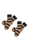 FUB - 2-Pack Two-Tone Stripe Socks - Sokid - 19/21