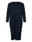 Lauren Women - Button-Trim Rib-Knit Dress - P&otilde;lveni ja midi - 46-48