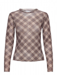 Vila - Vininna New L/S Check Mesh Top - Pikkade varrukatega - L