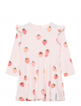 Geggamoja - Bamboo Flared Dress Strawberry - Pikkade varrukatega vabaajakleidid - 98/104