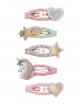 Mimi & Lula - 5 Clic Clacs - Mini Dreamy My Little Unicorn - Juukseklambrid - ONE SIZE