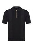 Fred Perry - Panel Detail Knitted Shirt - L&uuml;hikeste varrukatega - S