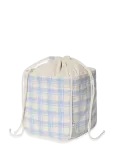 Garbo&Friends - Plaid Sky Blue Storage Basket Small - Hoiukorvid - 20X23