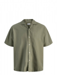 Jack & Jones - Jjebreeze Linen Blend Resort Shirt Ss Sn - Vabaaja s&auml;rgid - S