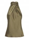 Lauren Ralph Lauren - Twist-Front Charmeuse Halter Blouse - Varrukateta - 40