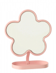 J-Line - Table Mirror Flower Iron Light Pink - Sisustustarvikud ja detailid - ONE SIZE