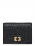 Ganni - Ganni Bou Card Holder With Flap Grained Gold - Kaarditaskud - ONE SIZE