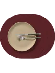 LIND DNA - 4-Set Table Mat Circle L Nupo Burgundy - Lauamatid - D:38CM