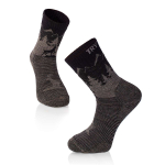 Pirin Hill Merino Wool Hiking Socks - Alpine Ibex motive - Gray / 39 - 42