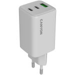 CANYON laadija CU65ACC GaN 65 W 2xPD 1xQC EU valge
