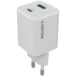 CANYON laadija CU45AC GaN 45W 1xPD 1xQC EU valge