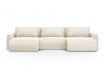 Belfast &mdash; Panoramic Sofa - Blue (Heritage Ocean) / Black Plastic