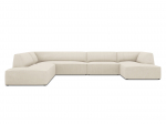 Ruby &mdash; Panoramic Sofa - Dark Grey (Scala Anthracite) / Black Plastic / Left