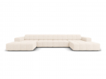 Chicago &mdash; Panoramic Sofa - Green (Bluvel 77) / Black Plastic