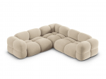 Loretto &mdash; Diivan - Light Beige (Vogue 1) / Black Plastic