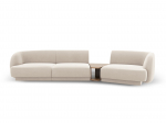 Miley &mdash; Diivan - Cappuccino (Bluvel 40) / Black Plastic / Right