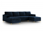 Aspen &mdash; Panoramic Sofa - Pink (Salvador 11) / Black Chrome Metal