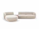 Miley &mdash; Diivan - Beige (Baloo 2074) / Black Plastic / Right