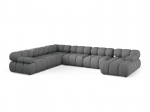 Bellis &mdash; Panoramic Sofa - Deep Petrol (Liberty 13) / Black Plastic / Left