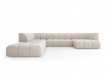 Moritz &mdash; panoraamne nurgadiivan - Beige (Rebel 25) / Black Plastic / Right