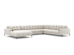 Mamaia &mdash; Panoramic Sofa - Light Grey (Neve 80) / Black Metal / Right