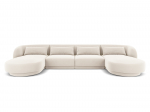 Tulum &mdash; Panoramic Sofa - Terracotta (Haga 44) / Black Plastic