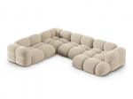 Loretto &mdash; panoraamne nurgadiivan - Grey (Vogue 15) / Black Plastic / Right