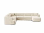 Campi &mdash; panoraamne nurgadiivan - Grey (Vogue 15) / Black Plastic / Right