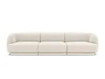 Miley &mdash; diivan (255x90x70 cm) - Light Beige (Eden 2 Pearl) / Black Plastic
