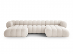 Koge &mdash; Panoramic Sofa - Navy Blue (Eden 16 Deep Blue) / Black Plastic