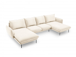 Vienna &mdash; Panoramic Sofa - Light Blue (Bluvel 06) / Gold Metal