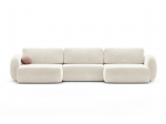 Tonale &mdash; Panoramic Sofa - Light Beige (Eden 2 Pearl) / Black Plastic / Unknown