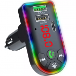Bluetooth 5.0 auto FM-aatransaator modulaator, Bluetoothi autoadapter F7, Bluetoothiga auto FM-modulaator, Bluetoothiga FM-raadiosaatja autosse, Bluetoothi FM-seade autosse